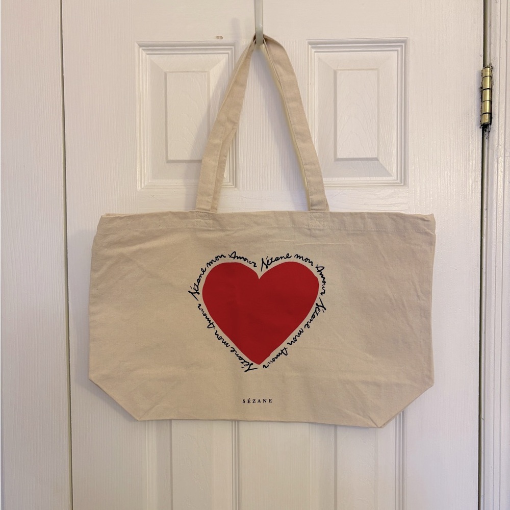 Sezane Limited Edition Amour Tote Bag